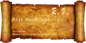 Rill Valéria névjegykártya